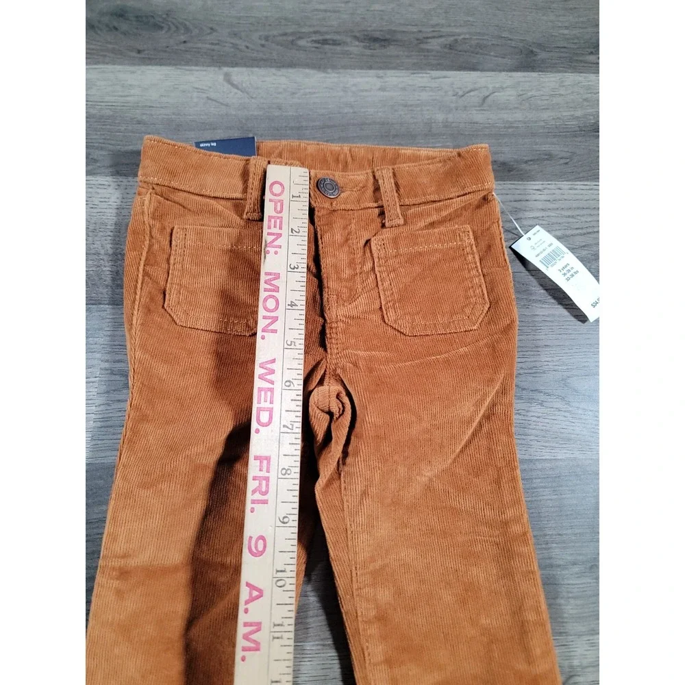 Baby Gap Corduroy Pants Size 3T Aztec Brown Skinny Fit High Stretch Girls NWT